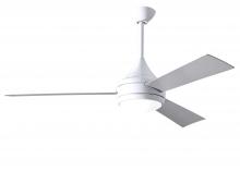Matthews Fan Company DA-WH-BS - Donaire - Three Blade Paddle Fan - Integrated LED - Gloss White Finish