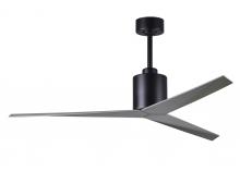 Matthews Fan Company EK-BK-BN - Eliza - Ceiling Fan - Matte Black Finish - Brushed Nickel Blades