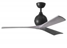 Matthews Fan Company IR3-BK-BW-52 - Irene-3 - Three Blade Paddle Fan - 52" - Matte Black Finish - Barn Wood Tone Blades