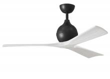 Matthews Fan Company IR3-BK-MWH-52 - Irene-3 - Three Blade Paddle Fan - 52" - Matte Black Finish - Matte White Blades