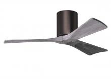 Matthews Fan Company IR3H-BB-BW-42 - Irene-3H - Three Blade Flush Mount Paddle Fan - 42" - Brushed Bronze Finish