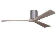 Matthews Fan Company IR3H-BP-GA-60 - Irene-3H - Three Blade Flush Mount Paddle Fan - 60" - Brushed Pewter Finish