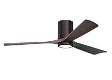 Matthews Fan Company IR3HLK-BB-WA-60 - Irene-3HLK-60" Three Blade Flush Mount Paddle Fan-5CCT Integrated LED-Brushed Bronze Finish
