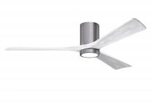 Matthews Fan Company IR3HLK-BP-MWH-60 - Irene-3HLK - 60" Three Blade Flush Mount Paddle Fan - 5CCT Integrated LED - Brushed Pewter Finis