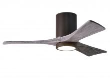 Matthews Fan Company IR3HLK-TB-BW-42 - Irene-3HLK-42" Three Blade Flush Mount Paddle Fan-5CCT Integrated LED -Textured Bronze Finish