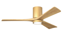 Matthews Fan Company IR3HLK-TB-LM-52 - Irene-3HLK-52" Three Blade Flush Mount Paddle Fan-5CCT Integrated LED-B Textured Bronze Finish