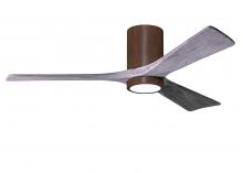 Matthews Fan Company IR3HLK-WN-BW-52 - Irene-3HLK-52" Three Blade Flush Mount Paddle Fan-5CCT Integrated LED-Walnut Tone Finish