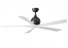 Matthews Fan Company IR5-TB-MWH-60 - Irene-5 - 60" Five Blade Paddle Fan - Textured Bronze Finish - Matte White Blades