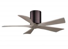 Matthews Fan Company IR5H-BB-GA-42 - Irene-5H - 42" Five Blade Flush Mount Paddle Fan - Brushed Bronze Finish - Gray Ash Tone Blades