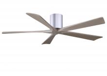 Matthews Fan Company IR5H-BN-GA-60 - Irene-5H - 60" Five Blade Flush Mount Paddle Fan - Brushed Nickel Finish - Gray Ash Tone Blades