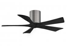 Matthews Fan Company IR5H-BP-BK-42 - Irene-5H - 42" Five Blade Flush Mount Paddle Fan - Brushed Pewter Finish - Matte Black Blades