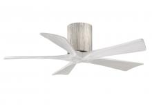 Matthews Fan Company IR5H-BW-MWH-42 - Irene-5H - 42" Five Blade Flush Mount Paddle Fan - Barn Wood Tone Finish - Matte White Blades