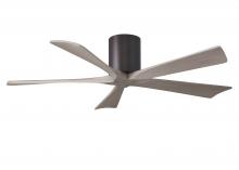 Matthews Fan Company IR5H-TB-GA-52 - Irene-5H - 52" Five Blade Flush Mount Paddle Fan - Textured Bronze Finish - Gray Ash Tone Blades