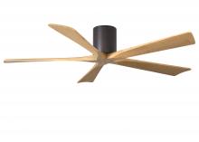 Matthews Fan Company IR5H-TB-LM-60 - Irene-5H - 60" Five Blade Flush Mount Paddle Fan - Textured Bronze Finish - Light Maple Tone Bla