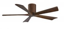 Matthews Fan Company IR5H-WN-WA-52 - Irene-5H - 52" Five Blade Flush Mount Paddle Fan - Walnut Tone Finish - Walnut Tone Blades