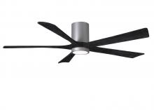 Matthews Fan Company IR5HLK-BN-BK-60 - Irene-5HLK - 60" Five Blade Flush Mount Paddle Fan - 5CCT Integrated LED - Brushed Nickel Finish