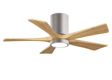 Matthews Fan Company IR5HLK-BN-LM-42 - Irene-5HLK-42" Five Blade Flush Mount Paddle Fan-5CCT Integrated LED-Brushed Nickel Finish