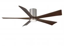 Matthews Fan Company IR5HLK-BN-WA-60 - Irene-5HLK-60" Five Blade Flush Mount Paddle Fan-5CCT Integrated LED-Brushed Nickel Finish
