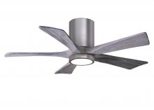 Matthews Fan Company IR5HLK-BP-BW-42 - Irene-5HLK-42" Five Blade Flush Mount Paddle Fan-5CCT Integrated LED-Brushed Pewter Finish