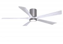 Matthews Fan Company IR5HLK-BP-MWH-60 - Irene-5HLK - 60" Five Blade Flush Mount Paddle Fan - 5CCT Integrated LED - Brushed Pewter Finish