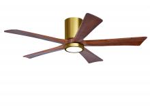Matthews Fan Company IR5HLK-BRBR-WA-52 - Irene-5HLK - 52" Five Blade Flush Mount Paddle Fan - 5CCT Integrated LED - Brushed Brass Finish