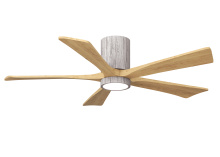 Matthews Fan Company IR5HLK-BW-LM-52 - Irene-5HLK-52" Five Blade Flush Mount Paddle Fan-5CCT Integrated LED-Barn Wood Tone Finish