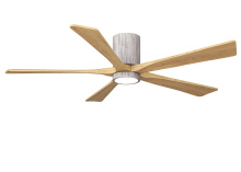 Matthews Fan Company IR5HLK-BW-LM-60 - Irene-5HLK-60" Five Blade Flush Mount Paddle Fan-5CCT Integrated LED-Barn Wood Tone Finish