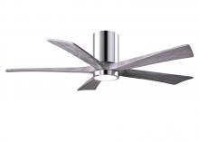 Matthews Fan Company IR5HLK-CR-BW-52 - Irene-5HLK-52" Five Blade Flush Mount Paddle Fan-5CCT Integrated LED-Polished Chrome Finish