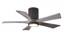 Matthews Fan Company IR5HLK-TB-BW-42 - Irene-5HLK-42" Five Blade Flush Mount Paddle Fan-5CCT Integrated LED-Textured Bronze Finish