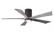 Matthews Fan Company IR5HLK-TB-BW-52 - Irene-5HLK - 52" Five Blade Flush Mount Paddle Fan - 5CCT Integrated LED - Textured Bronze Finis