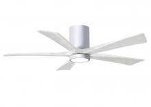 Matthews Fan Company IR5HLK-WH-MWH-52 - Irene-5HLK-52" Five Blade Flush Mount Paddle Fan-5CCT Integrated LED-Gloss White Finish