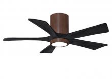 Matthews Fan Company IR5HLK-WN-BK-42 - Irene-5HLK - 42" Five Blade Flush Mount Paddle Fan - 5CCT Integrated LED - Walnut Tone Finish
