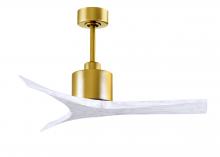 Matthews Fan Company MW-BRBR-MWH-42 - Mollywood - 42" Ceiling Fan - Brushed Brass Finish - Matte White Blades