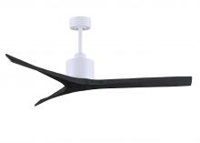 Matthews Fan Company MW-MWH-BK-60 - Mollywood - 60" Ceiling Fan - Matte White Finish - Matte Black Blades