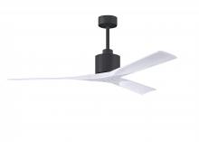 Matthews Fan Company NK-BK-MWH-60 - Nan - 60" Ceiling Fan - Matte Black Finish - Matte White Blades