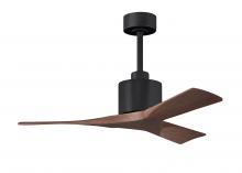 Matthews Fan Company NK-BK-WA-42 - Nan - 42" Ceiling Fan - Matte Black Finish - Walnut Tone Blades
