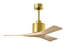 Matthews Fan Company NK-BRBR-LM-42 - Nan - 42" Ceiling Fan - Brushed Brass Finish - Light Maple Tone Blades