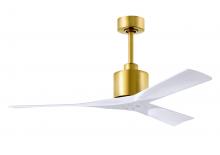 Matthews Fan Company NK-BRBR-MWH-52 - Nan - 52" Ceiling Fan - Brushed Brass Finish - Matte White Blades