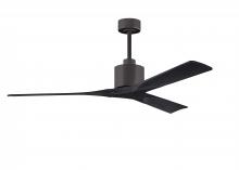Matthews Fan Company NK-TB-BK-60 - Nan - 60" Ceiling Fan - Textured Bronze Finish - Matte Black Blades