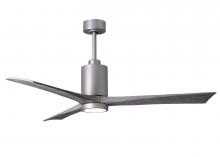 Matthews Fan Company PA3-BN-BW-60 - Patricia-3 - 60" Three Blade Ceiling Fan - 5CCT Integrated LED - Brushed Nickel Finish