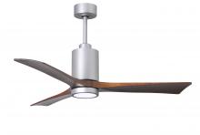 Matthews Fan Company PA3-BN-WA-52 - Patricia-3-52" Three Blade Ceiling Fan-5CCT Integrated LED-Brushed Nickel Finish-Walnut Tone Bla