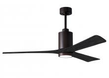 Matthews Fan Company PA3-TB-BK-60 - Patricia-3 - 60" Three Blade Ceiling Fan - 5CCT Integrated LED - Textured Bronze Finish