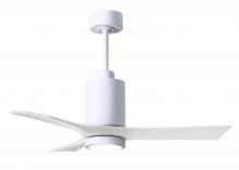 Matthews Fan Company PA3-WH-MWH-42 - Patricia-3 - 42" Three Blade Ceiling Fan - 5CCT Integrated LED - Gloss White Finish