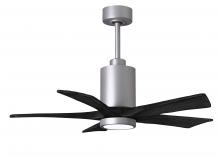 Matthews Fan Company PA5-BN-BK-42 - Patricia-5 - 42" Five Blade Ceiling Fan - 5CCT Integrated LED - Brushed Nickel Finish