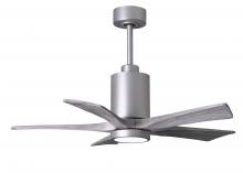 Matthews Fan Company PA5-BN-BW-42 - Patricia-5-42" Five Blade Ceiling Fan-5CCT Integrated LED-Brushed Nickel Finish