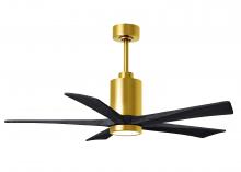 Matthews Fan Company PA5-BRBR-BK-52 - Patricia-5 - 52" Five Blade Ceiling Fan - 5CCT Integrated LED - Brushed Brass Finish