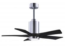 Matthews Fan Company PA5-CR-BK-42 - Patricia-5 - 42" Five Blade Ceiling Fan - 5CCT Integrated LED - Polished Chrome Finish