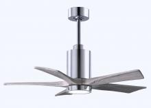 Matthews Fan Company PA5-CR-BW-42 - Patricia-5 - 42" Five Blade Ceiling Fan - 5CCT Integrated LED - Polished Chrome Finish