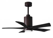 Matthews Fan Company PA5-TB-BK-42 - Patricia-5 - 42" Five Blade Ceiling Fan - 5CCT Integrated LED - Textured Bronze Finish