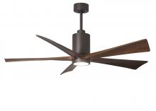 Matthews Fan Company PA5-TB-WA-60 - Patricia-5 - 60" Five Blade Ceiling Fan - 5CCT Integrated LED - Textured Bronze Finish